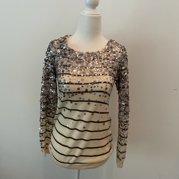 COPY - J. Crew Merino Confetti Stripe Sweater - Picture 2 of 5